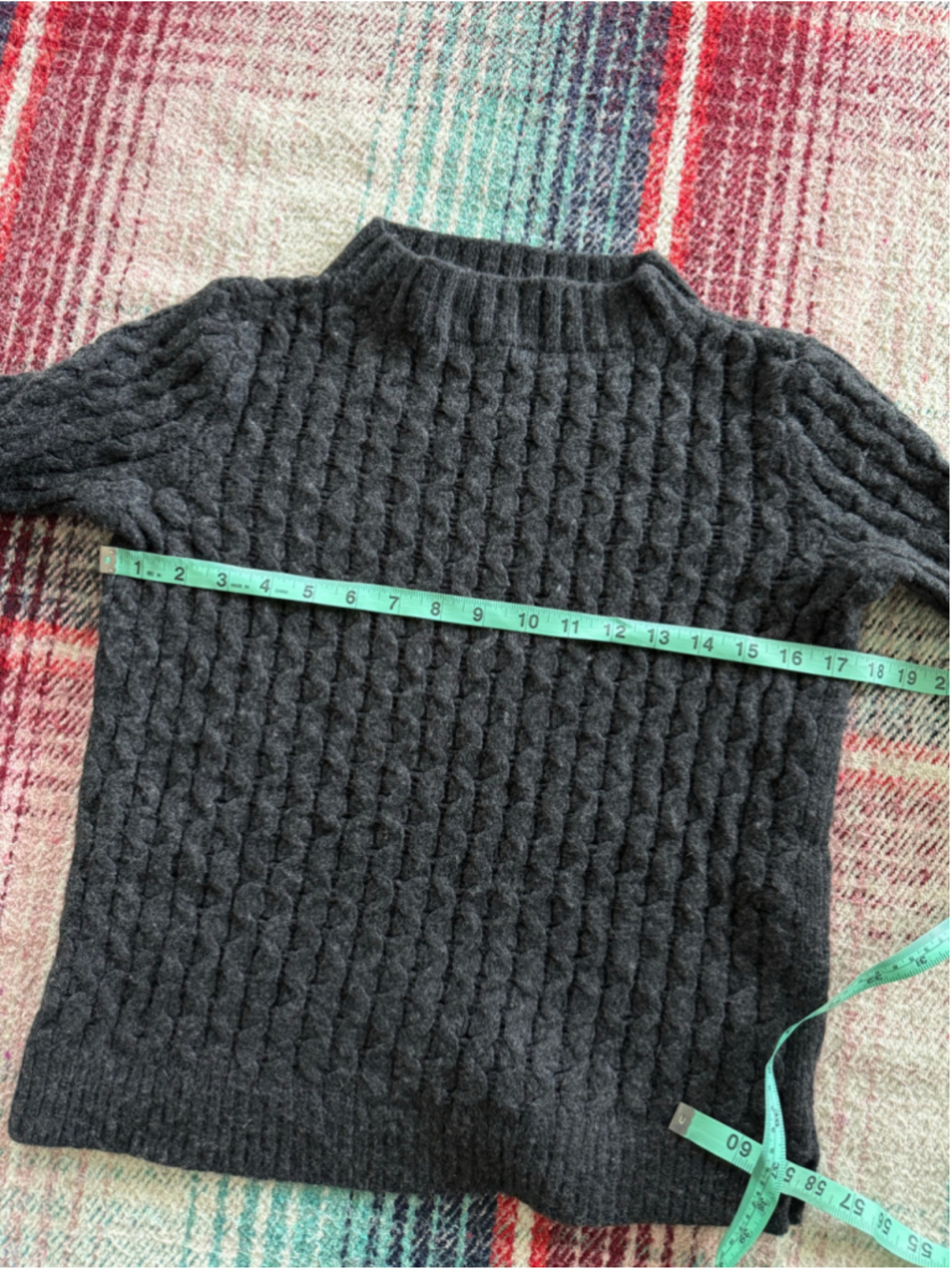 Theory Charcoal Cable Knit Turtleneck Sweater - Picture 6 of 8